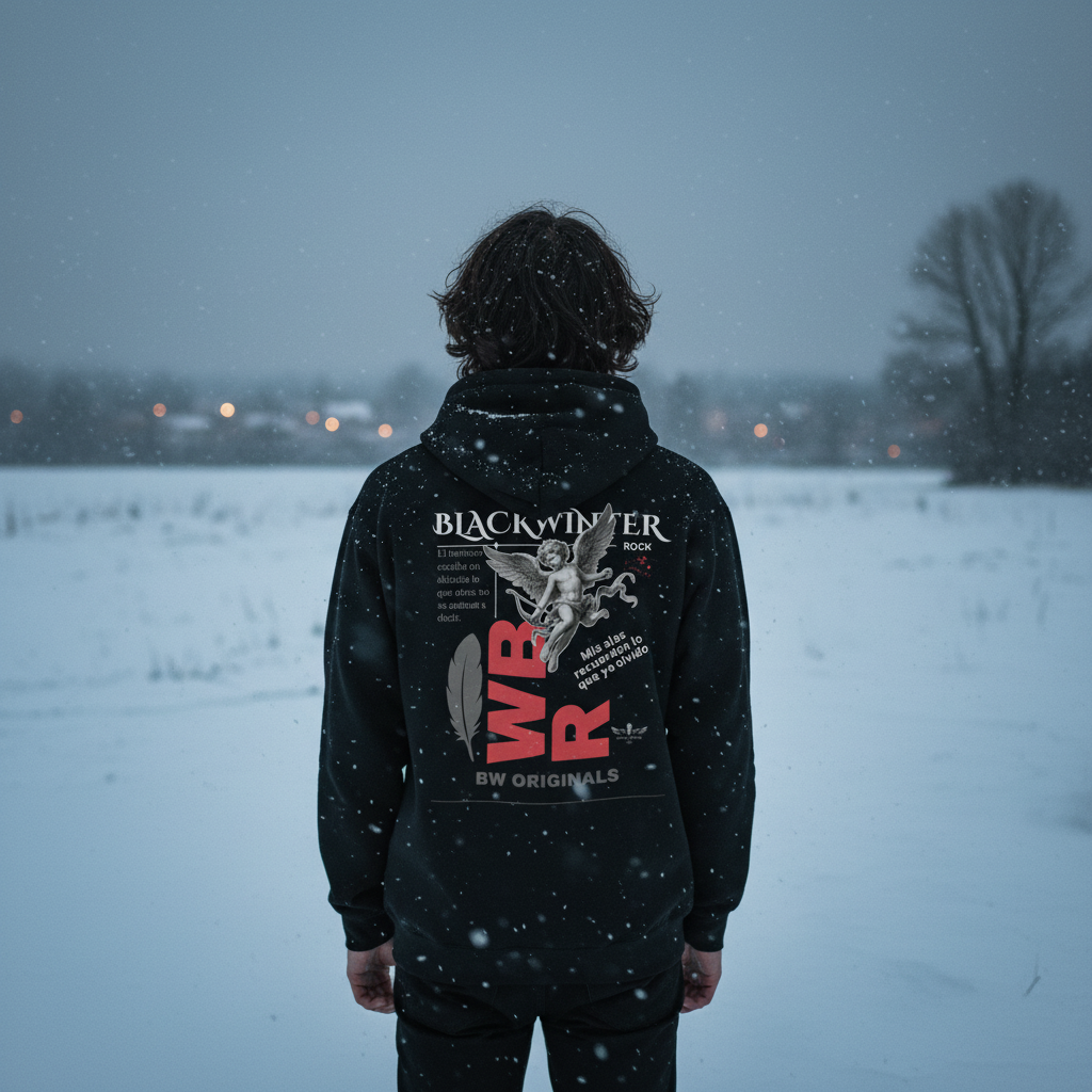 Black Winter Rock – Hoodie “WR Angel” (Edición Limitada).