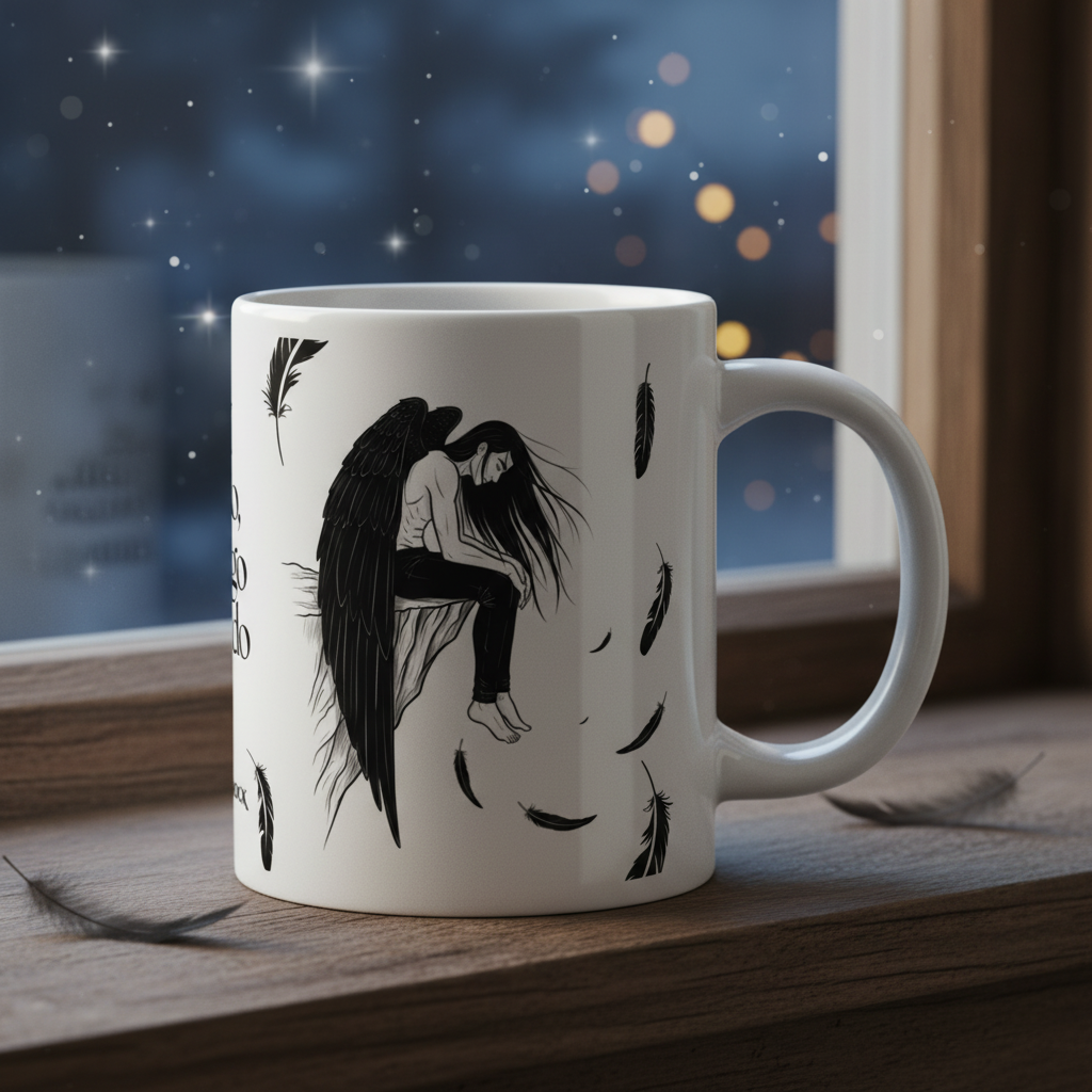 Taza “Me Caí del Cielo” — Edición Black Winter Rock