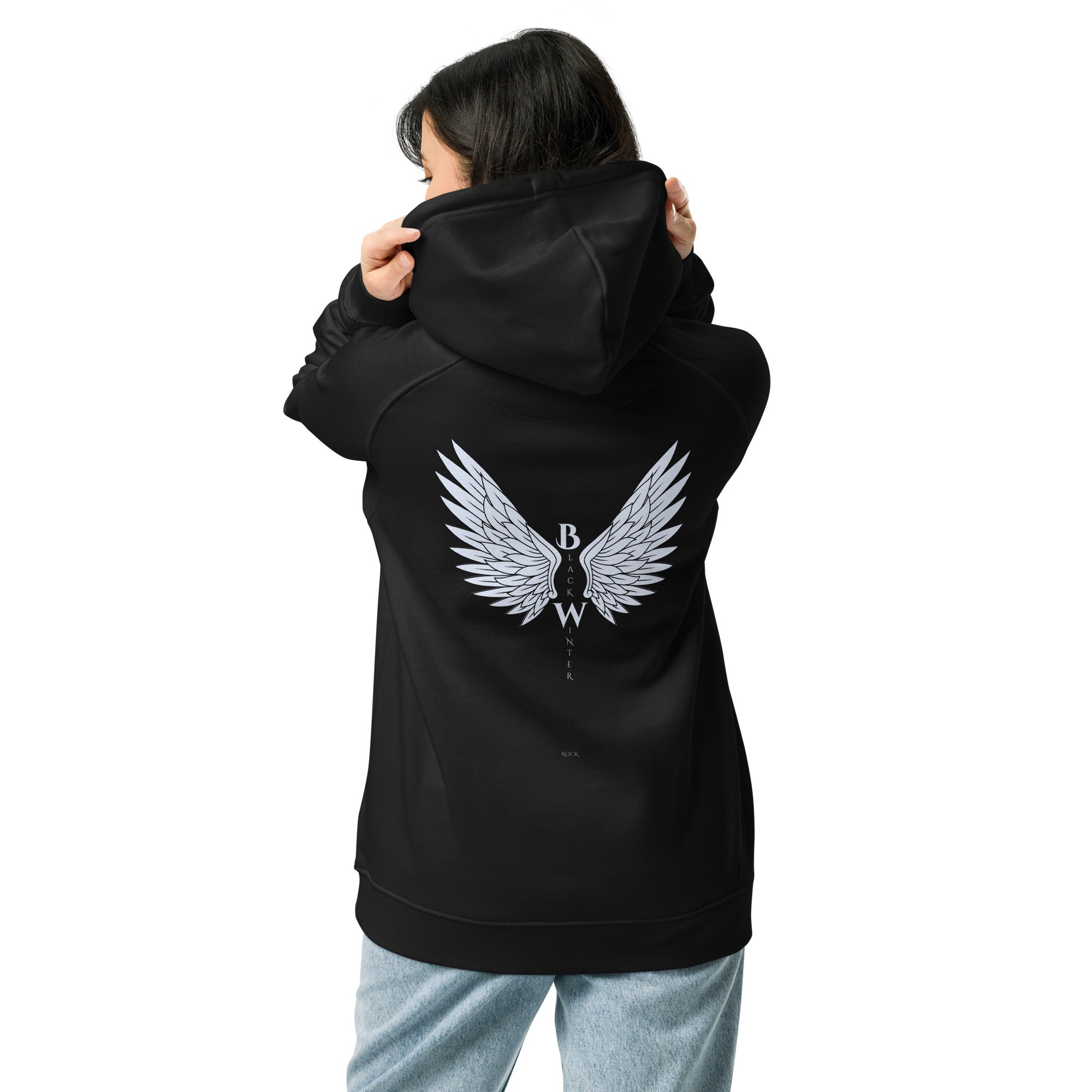 Sudadera con capucha “Alas del Invierno” – Black Winter Rock - Black Winter Shop