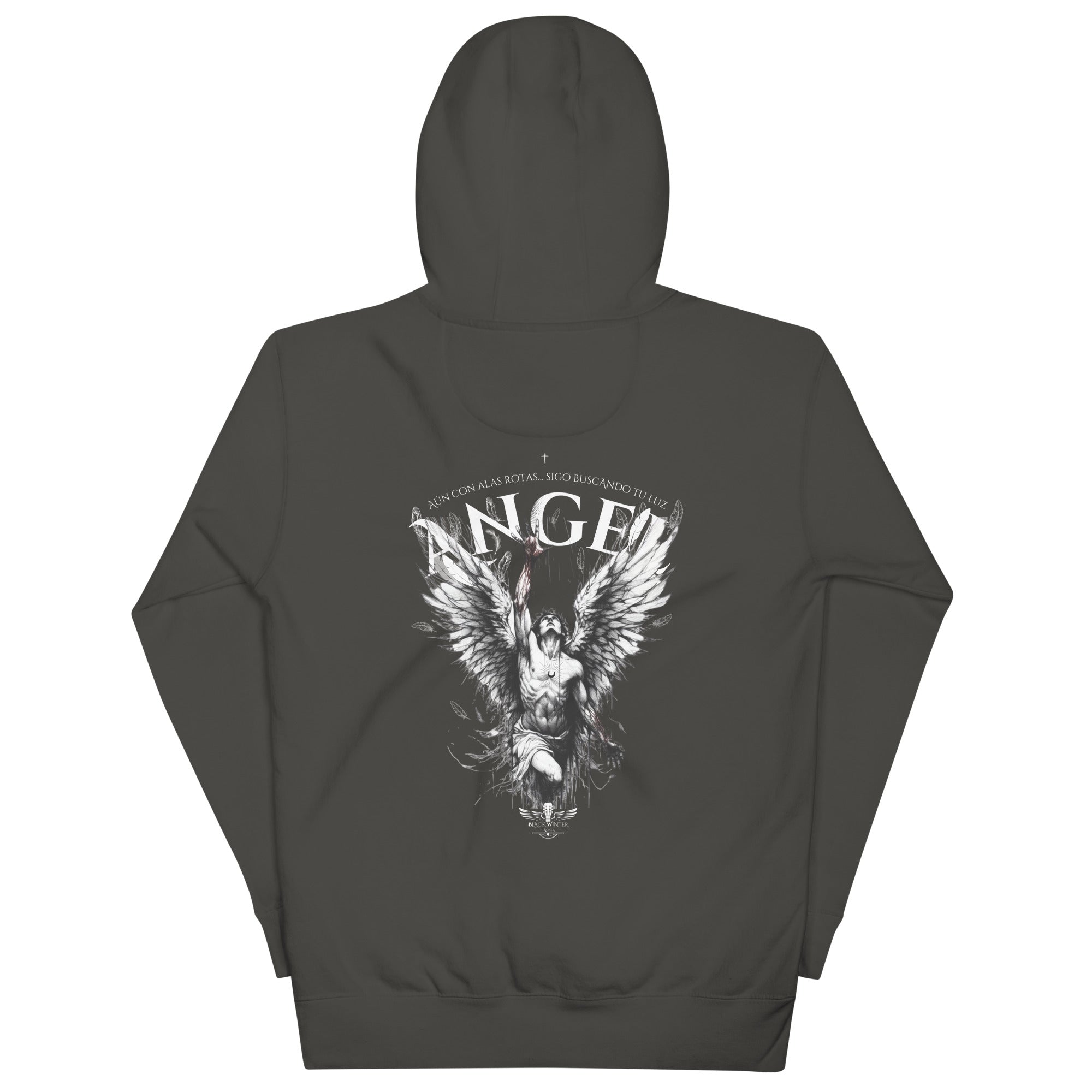 Sudadera Negra “Angel Caído” – Black Winter Rock Edición Limitada - Black Winter Shop