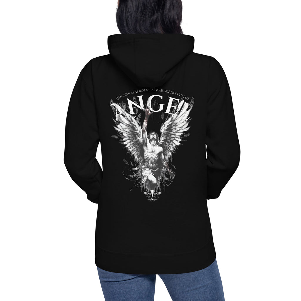 Sudadera Negra “Angel Caído” – Black Winter Rock Edición Limitada - Black Winter Shop