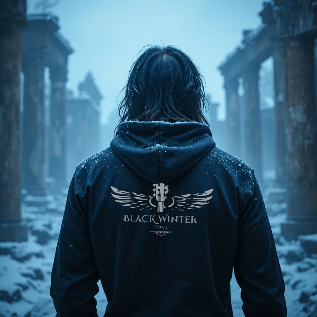 Sudadera Negra “Emblema BW” – Black Winter Rock Oficial - Black Winter Shop