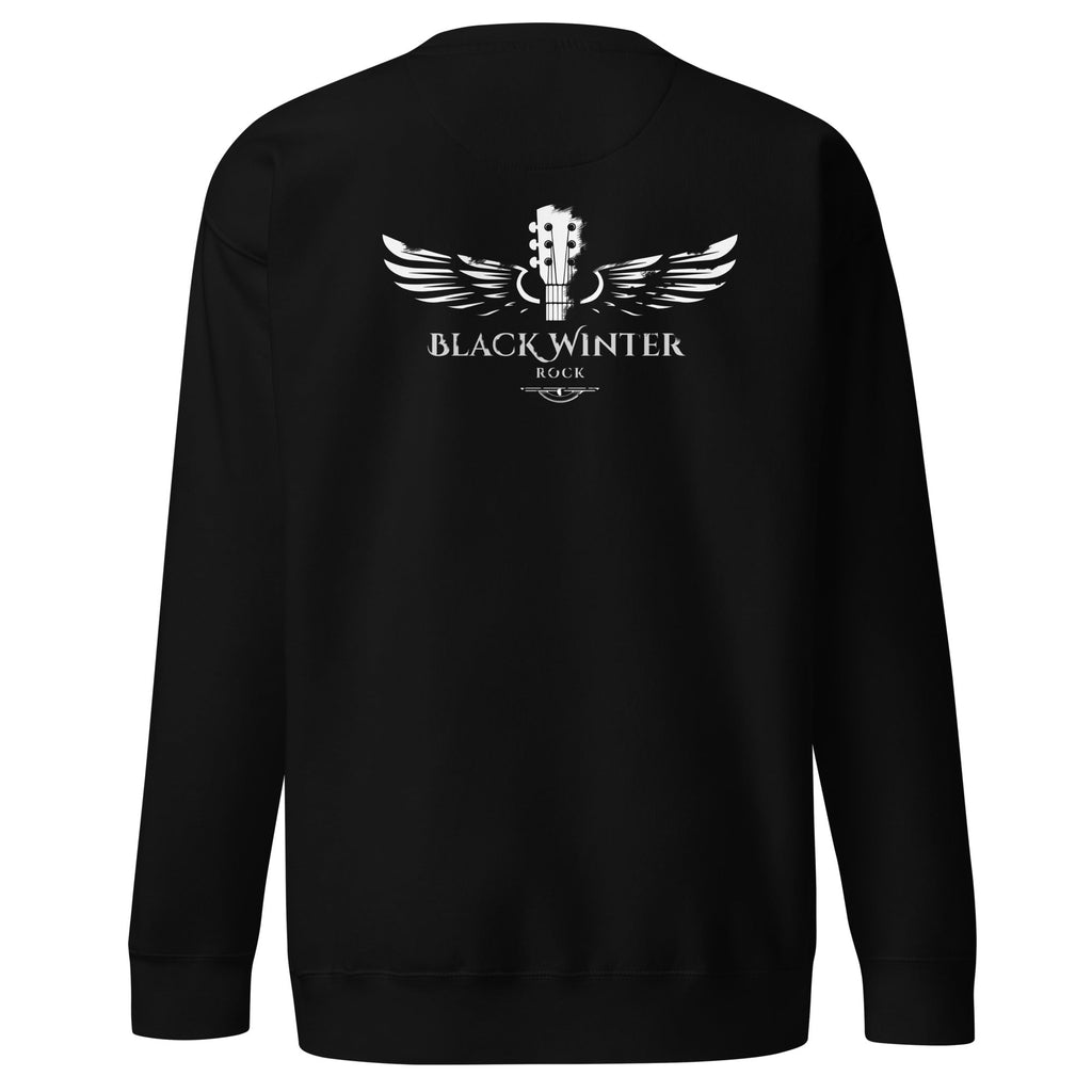 Sudadera Negra sin capucha “Emblema BW” – Black Winter Rock Oficial - Black Winter Shop