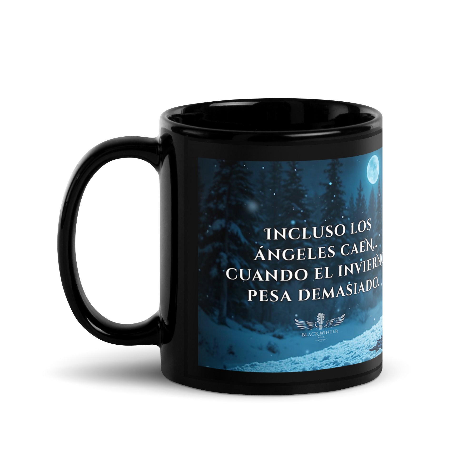 Taza “El Ángel que También se Cansa” – Navidad Oscura Black Winter - Black Winter Shop
