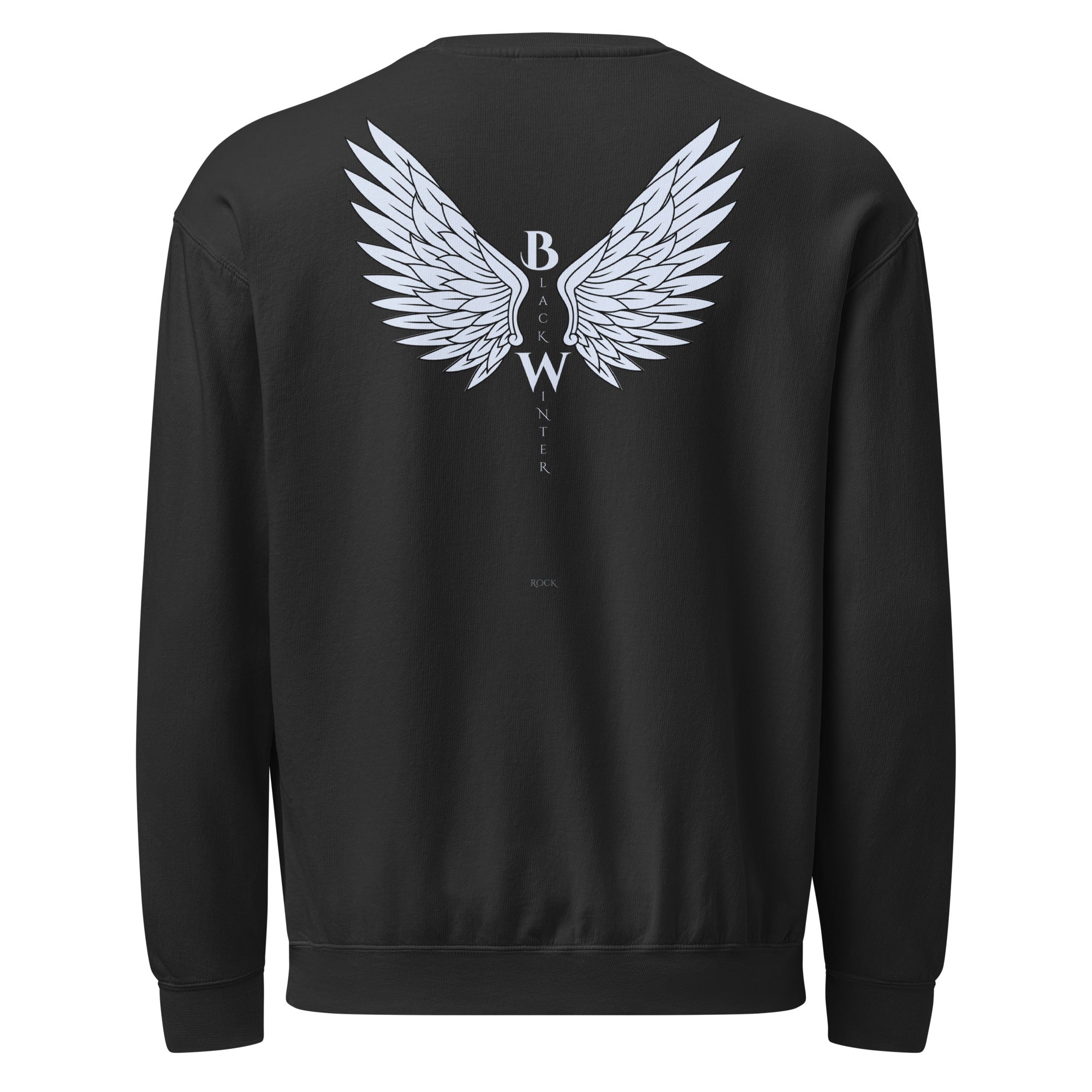 Unisex Sweatshirt Fallen Angel Wings - Black Winter Shop